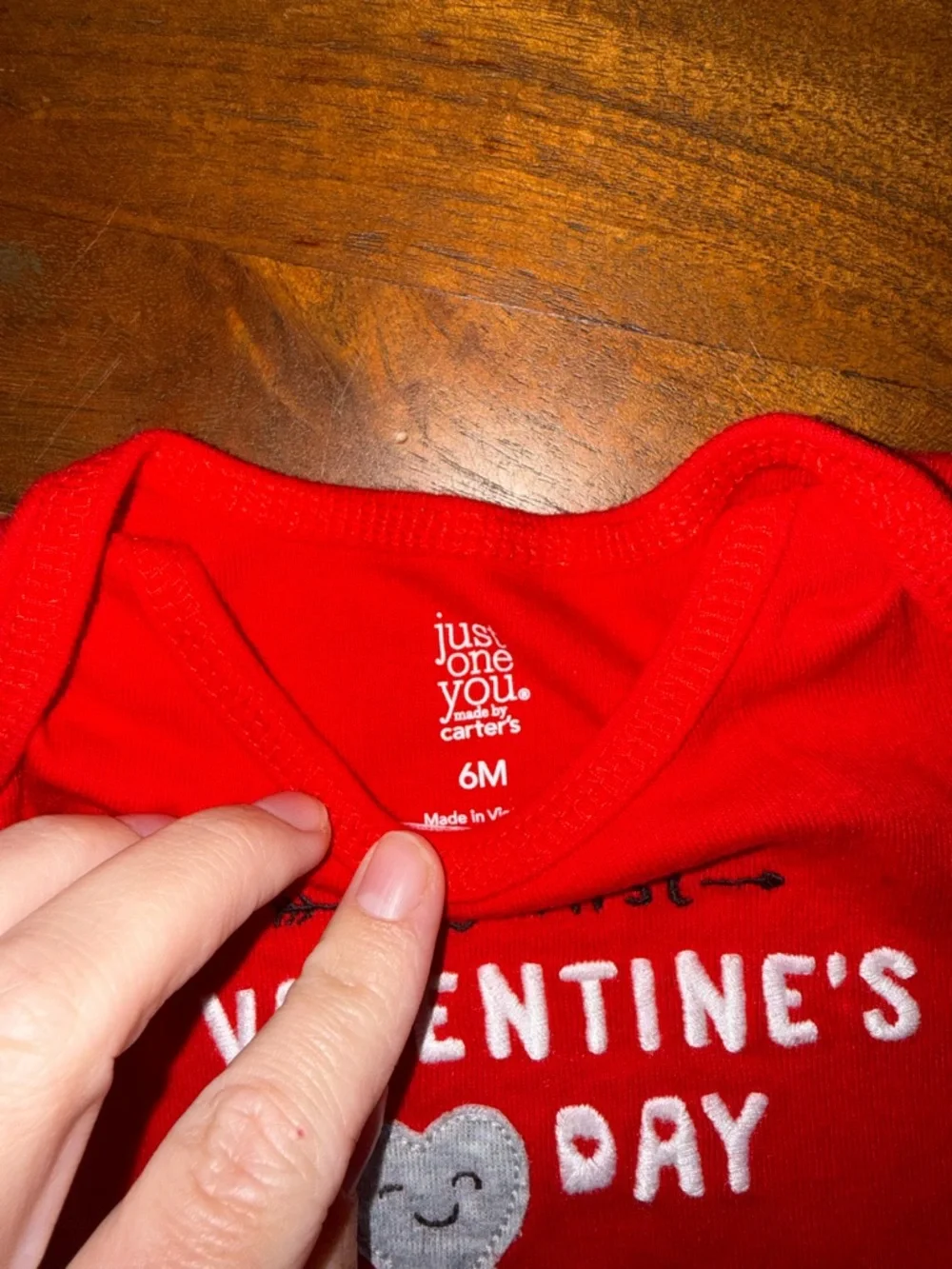 Carter's Red Long-Sleeve‎ One-Piece Bodysuit - My First Valentine's Day